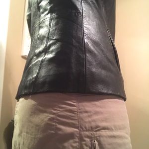 Black leather jacket